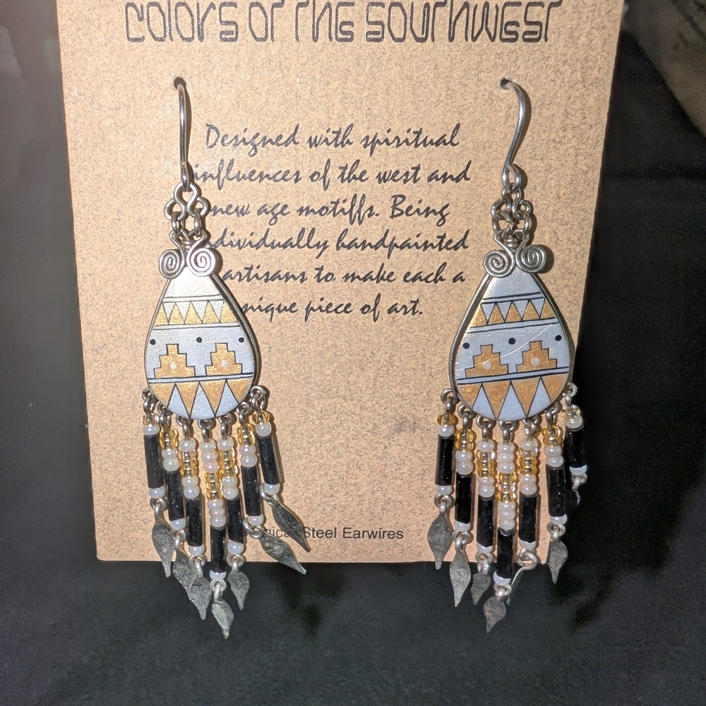 Handcrafted Geometric Dangle Earrings